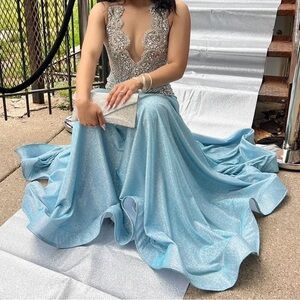 Glitter prom dress